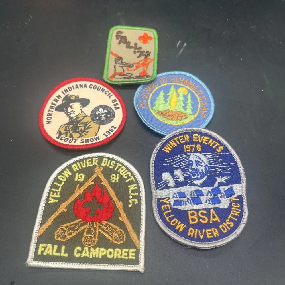 Vintage BSA Boy Scout Patch Lot (5) - 1978 1981 1982 Camporee, Scout Show - Picture 1 of 16